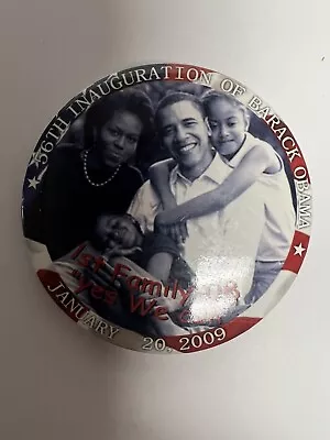 56th. Inauguration Of Barack Obama: 1st. Family - “Yes We Can.” - Button. • $5