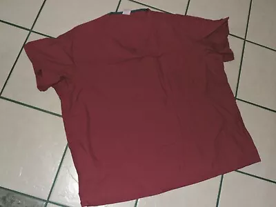 MEDLINE AngelStat Unisex TWO-Pocket Reversible Scrub Tops MAROON SZ XXL NWOT 2 • $6.27