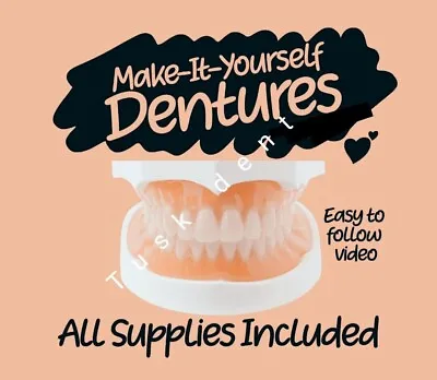 DIY Denture Kit/ Dentures Kit Full Set Upper Lower Dentures Make Your Dentures • $99.99