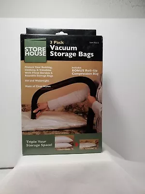 £14.07 • Buy Store House 3 Pack Vacuum Storage Bags,  Bonus Roll Up Compression Bag