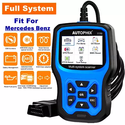 Car  All System OBD2 Scanner Fit For Mercedes Benz Code Reader Diagnostic Tool  • $97.99