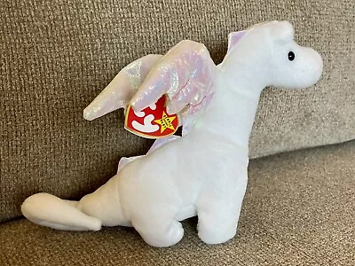 RARE Ty Beanie Baby MAGIC The Dragon 1995 Retired W/Tag Errors #4088 FREE SHIP • $76