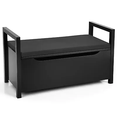 £59.99 • Buy 2 IN1 Wooden Shoe Changing Bench Shoe Storage Cabinet Organizer Padded Seat