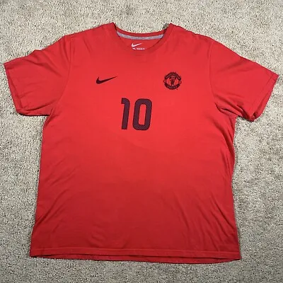 Nike Wayne Rooney Manchester United Men's XXL Short Sleeve Shirt READ • $16.88