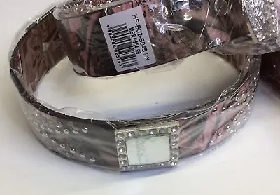 Montana West Western Leather Belt Bling Studs Crystals Stone Pink Camo Size 40 • $21.25