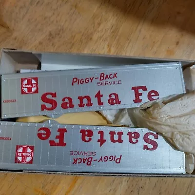 Vintage Athearn 5157 HO Scale Santa Fe 40' Trailers Kit Piggy Back NEW Unbuilt • $25.75