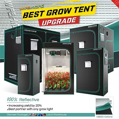 $125.99 • Buy Mars Hydro Hydroponics Indoor Grow Tent Kits Reflective Aluminum 1680D Oxford