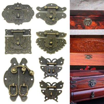 $2.96 • Buy Jewelry Chest Wooden Box Suitcase Case Trunk Hasp Latch Catch Clasp Lock Tool