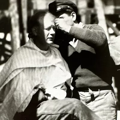 VINTAGE PHOTO Military Haircut Barber Barbershop Vernacular ORIGINAL SNAPSHOT • $11