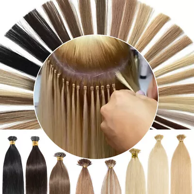 Stick I-Tip Hair Extensions 100% Russian Remy Human Hair Micro Ring Bead Tip • $135.16