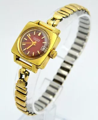 Vintage Vulcain Swiss Made Mechanical Red Dial Gold Filled Watch • $38.25