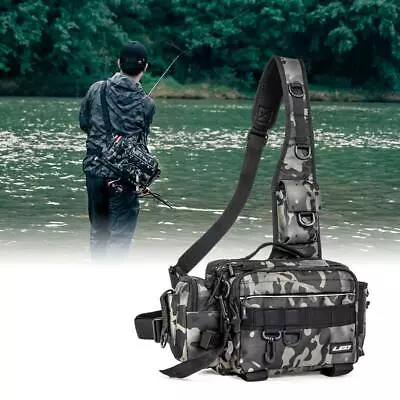 $38.50 • Buy Fishing Tackle Bags Single Shoulder Crossbody Bag Waist Pack Fish Lures Gear Bag