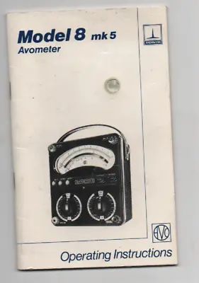 Avometer Model 8 Mk5 Operating Instructions • £16.55