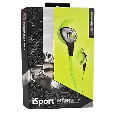 Monster ISport Intensity High Performance Sport Audio In-Ear Headphones Green • $65