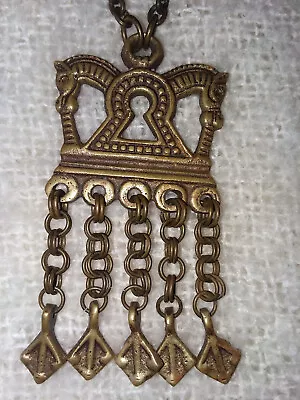Vintage Bronze KALEVALA KORU Necklace – Hevosriipus • $50