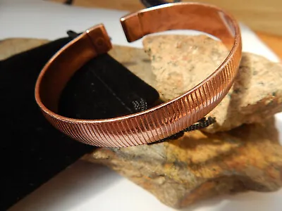 £9.98 • Buy Mens Large Pure Copper Magnetic Healing Pain Relief Patterned Bracelet/bangle