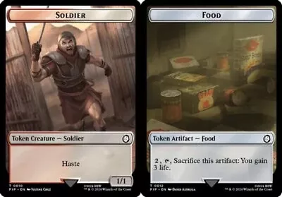 MTG Soldier (010) // Food (012) Double-Sided Token NM-Mint Universes Beyond: Fal • $0.99