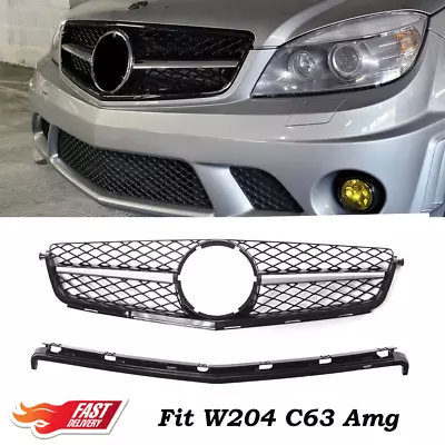NEW For Mercedes Benz W204 C63 AMG 2008 2009 2010 2011 Front Grille Grill Black • $81.18
