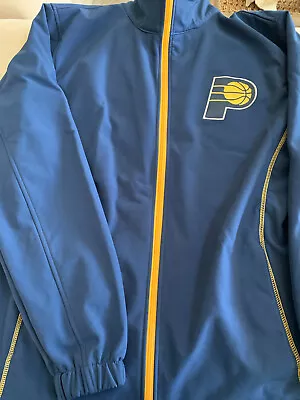 NWOT Majestic Mens Indiana Pacers NBA Basketball Zip Stitched Jacket  Size MT • $29.89