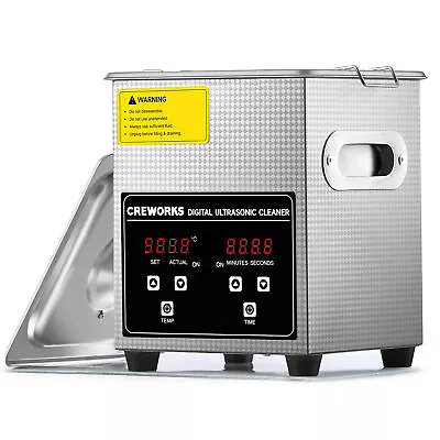 CREWORKS Ultrasonic Cleaner With Heater & Timer 2L Sonic Cavitation Machine • $49.99
