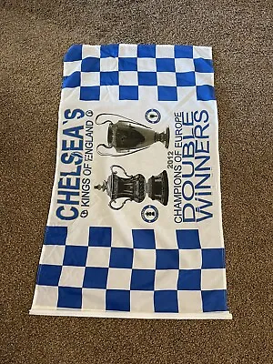 Vintage Chelsea FC Flag Champions Of Europe 2012 Double Winners Kings Of England • £7.49