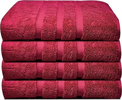 Luxury Large Bath Sheets 100% Zero Twist Cotton 600GSM Large Bath Towels 90x140 • £22.99