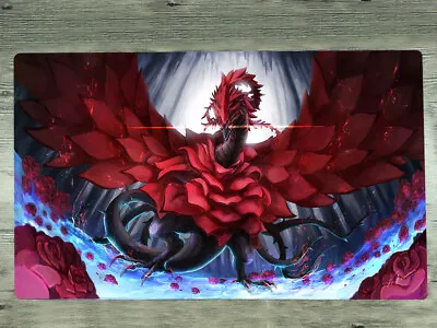 Yugioh Play Mat Yu-Gi-Oh! Black Rose Dragon CCG TCG Mat Custom Card Game Playmat • $39.29