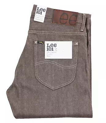 Lee 101Z Men's Jeans 14oz Japanese Selvedge Denim Made In Italy Sanforized Brown • $149