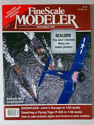 Fine Scale Modeler Magazine Army Navy Marines Models 1987 December • $4.95