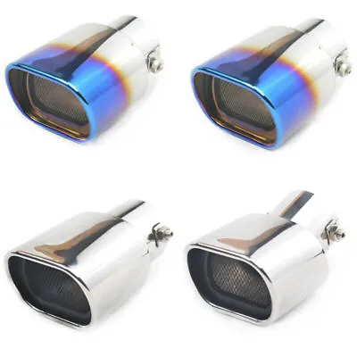 Car Exhaust Pipe Tip Rear Tail Throat Muffler Stainless Steel Square Accessories • $32.04