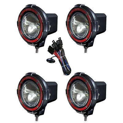 4 Inches 4x4 Off Road 6000K 55W Xenon HID Fog Lamp Light 4pcs-Spot Light RELAY • $139.99