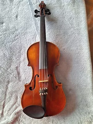 4/4 Fiddle Violin Antique Vintage American Needs Repair With Old Case • $30