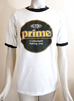 DuPont PRIME Fishing Line Men's Vintage SS White T-Shirt Size M Never Worn • $5.99