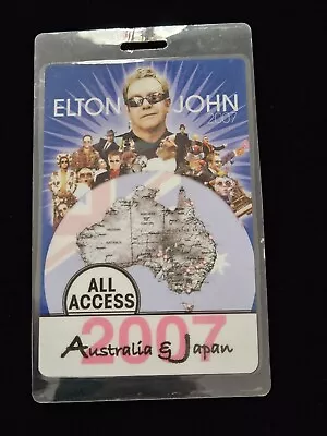 Vintage Elton John Backstage Pass Personaly Used Michael Chugg Original Laminate • $25