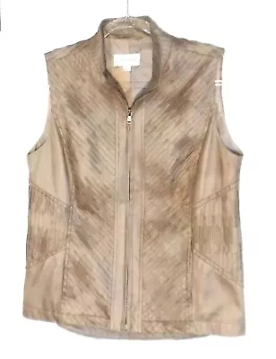 Erin London Women's Size S Soft Faux Leather Suede Vest Pockets City Classic • $10