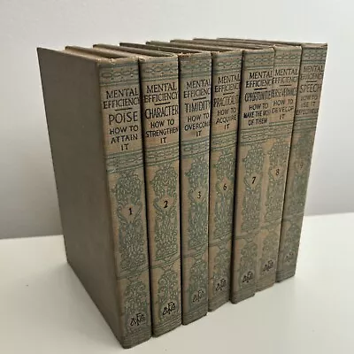 Mental Efficiency Series Volume Full Book Set 1916 Funk And Wagnalls 1-3 & 6-9 • $59.99