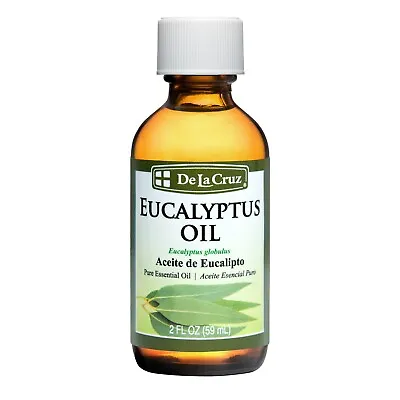 De La Cruz Pure Eucalyptus Essential Oil Steam-Distilled  2 OZ / Bottled In USA • $12.99