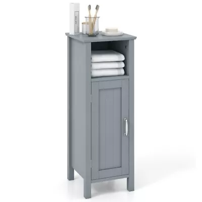 2 Tier Bathroom Cabinet Organizer Medicine Floor Rack Towel Toilet Storage Gray • $63.96