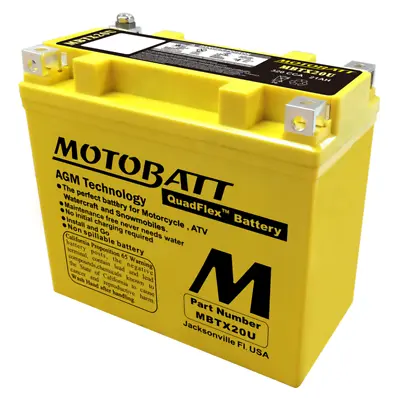 MotoBatt MBTX20U 21Ah AGM Battery - Harley Victory Indian Kawasaki Honda Yamaha • $119.77