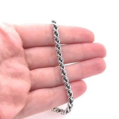 David Yurman Sterling Silver Medium Wheat Chain Bracelet For Men • $275