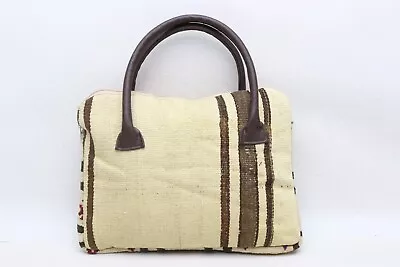 Kilim Bag Shoulder Bag Bohemian Bag 10x14  Fashion Bag Wool Leather Bag E 14 • $41.02