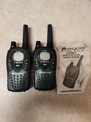 Midland GXT661 Two Way Radio Green 2 Pieces Tested And Functional  • $20.40