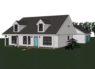 Beth_1466G-3 All Siding House  3 Bed Rm. / 2 Bath 3 Car Garage PDF • $37.99