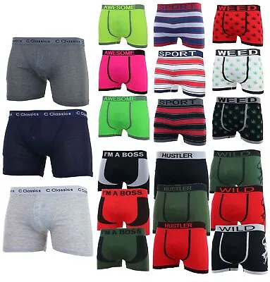 3 Pairs Mens Boxer Shorts Trunks Briefs Underwear Comfort Designer Boxers S-XL • £6.99