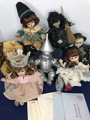 6” Sitting Marie Osmond Porcelain Tiny Tots Lot Of 7 Dolls Wizard Of Oz & COA #B • $162