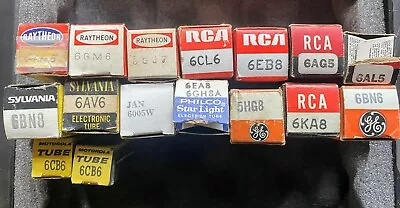Vintage Mixed Lot Of 16 Radio Amp Vacuum Tubes Original Boxes Untested • $10