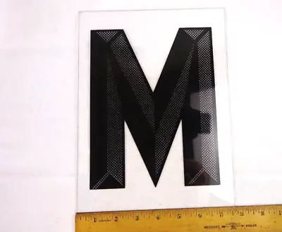 Replacement Marquee Sign 10  Rigid Acrylic Panel 8  Shaded Black Letter M • $2.50