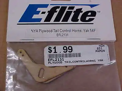 E-flite Airplane Part - Efl2131 = Nya Plywood Tail Control Horns : Yak 54f (new) • $5.50