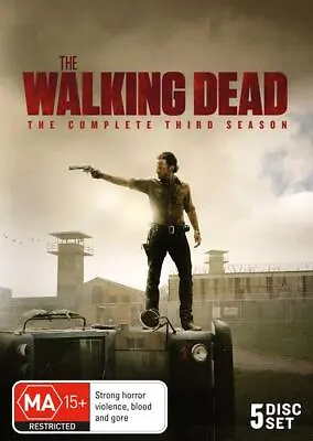 The Walking Dead Season 3 (DVD 5 Disc Set 2012) Region 4 Very Good Condition • $5.99