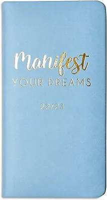 £2.99 • Buy Academic Slim Diary 2022-2023 Week To View MidYear Student-Blue Gold Foil